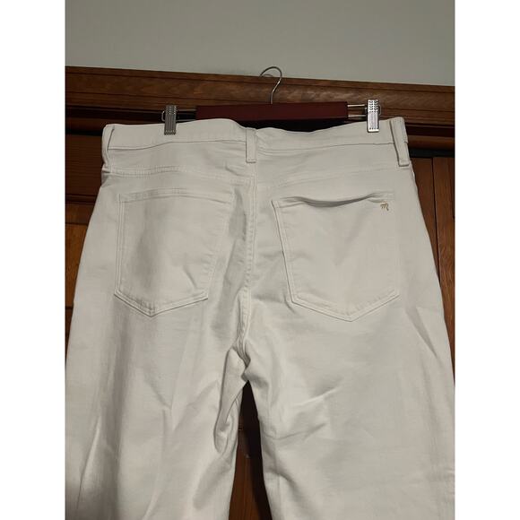 NWT Madewell Women's Straight Leg Stovepipe Denim Jeans Pure White Size 32 - Picture 8 of 12